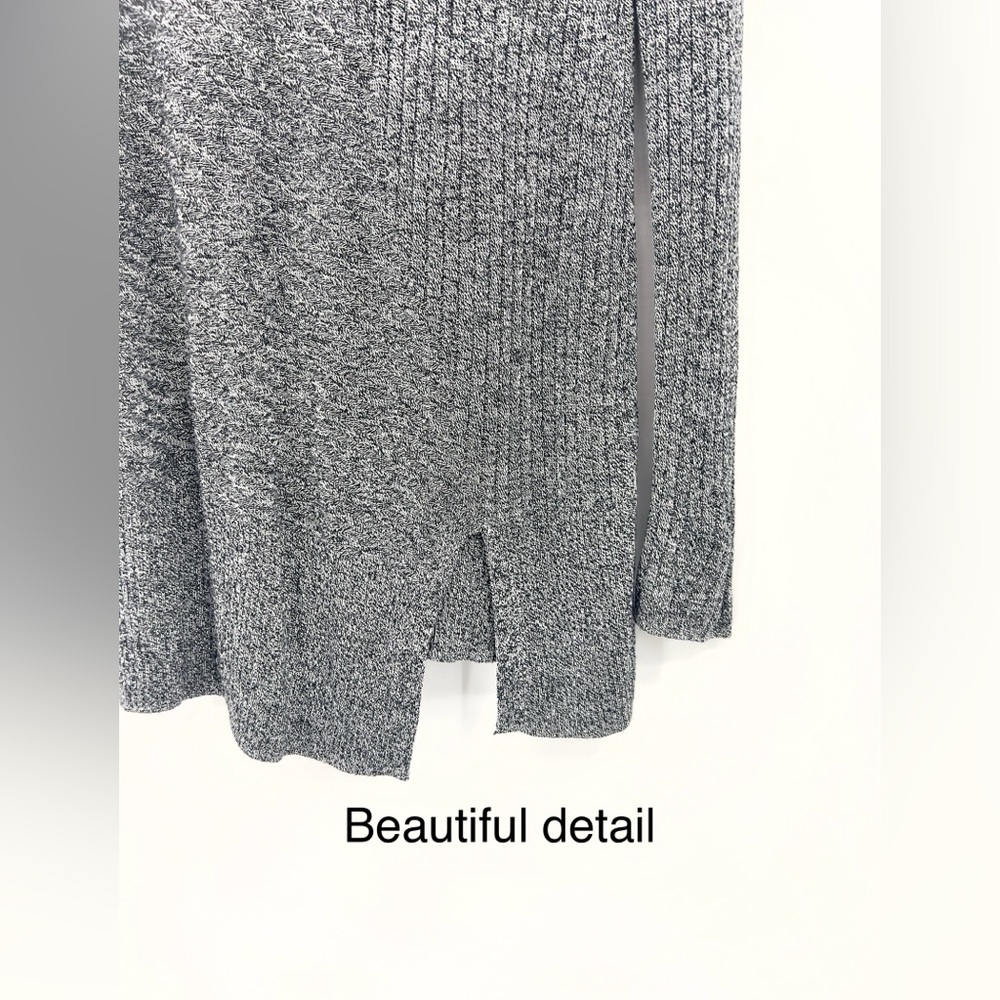 Gray Ribbed Knit Sweater - Picture 6 of 13